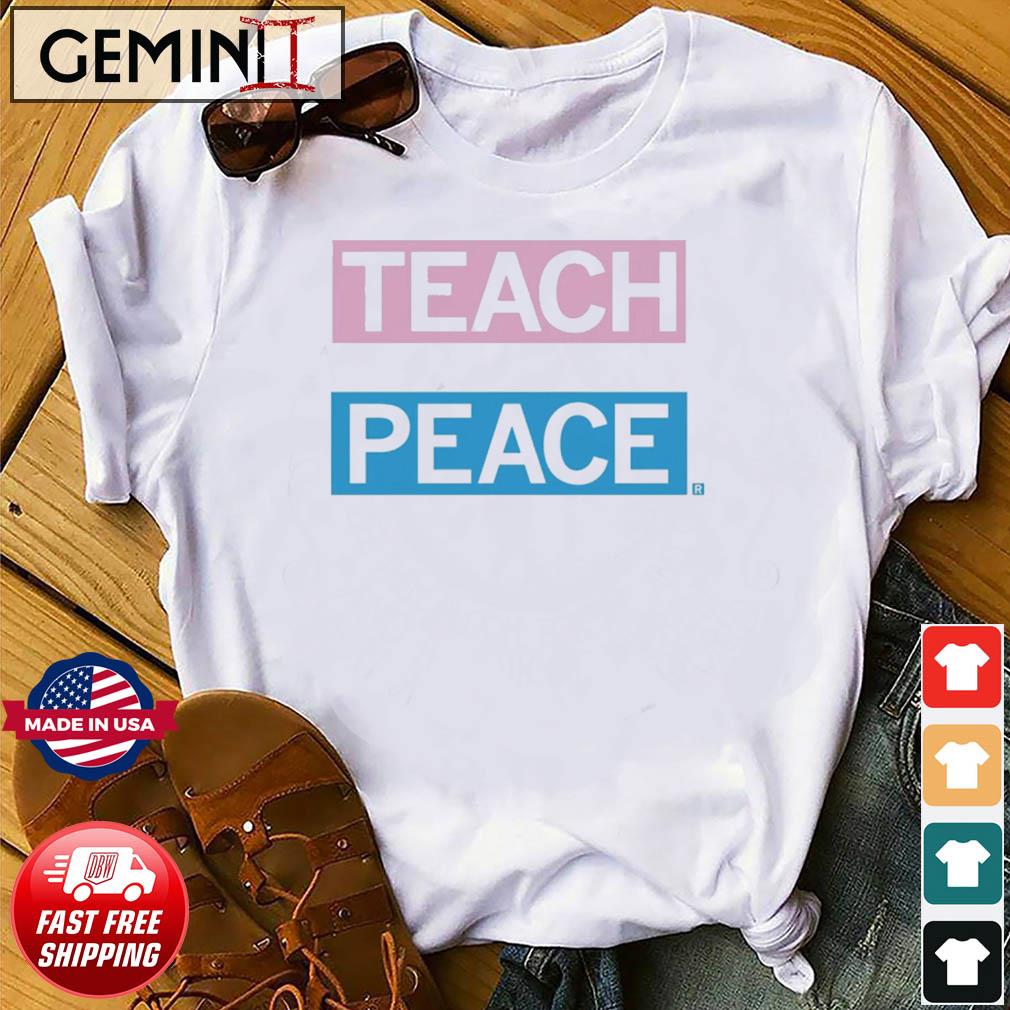 Teach Peace Trans Flag Shirt