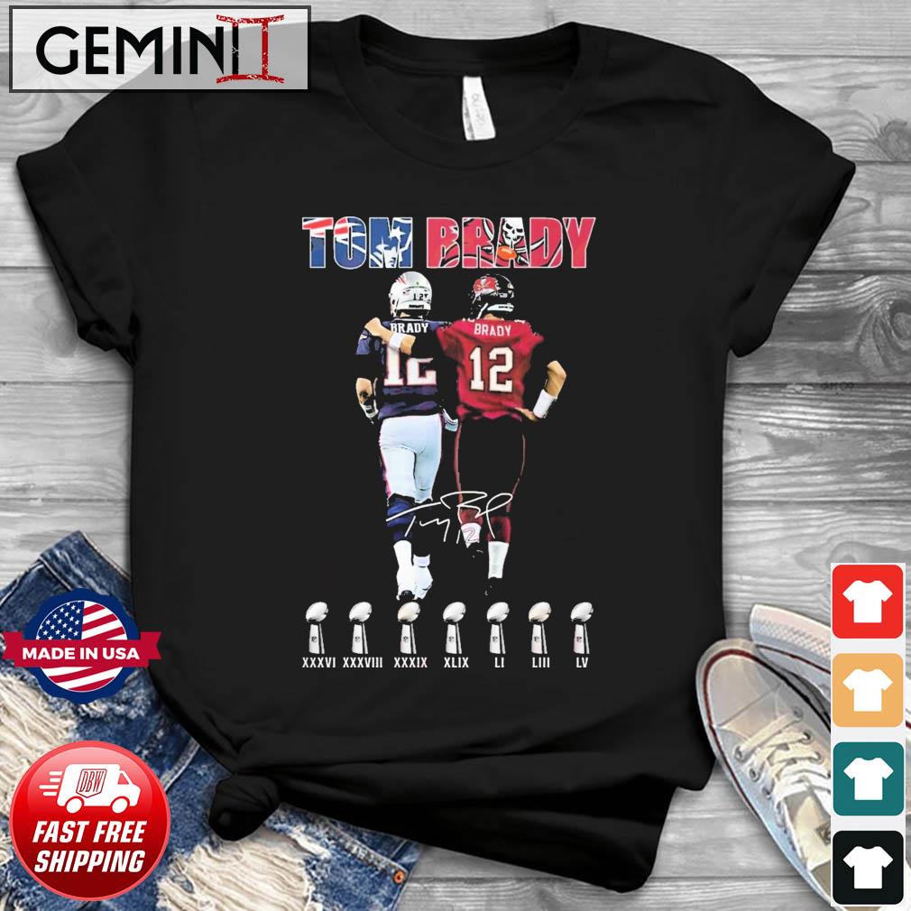 The Goat Tom Brady 7x Super Bowl champion Signature Shirt
