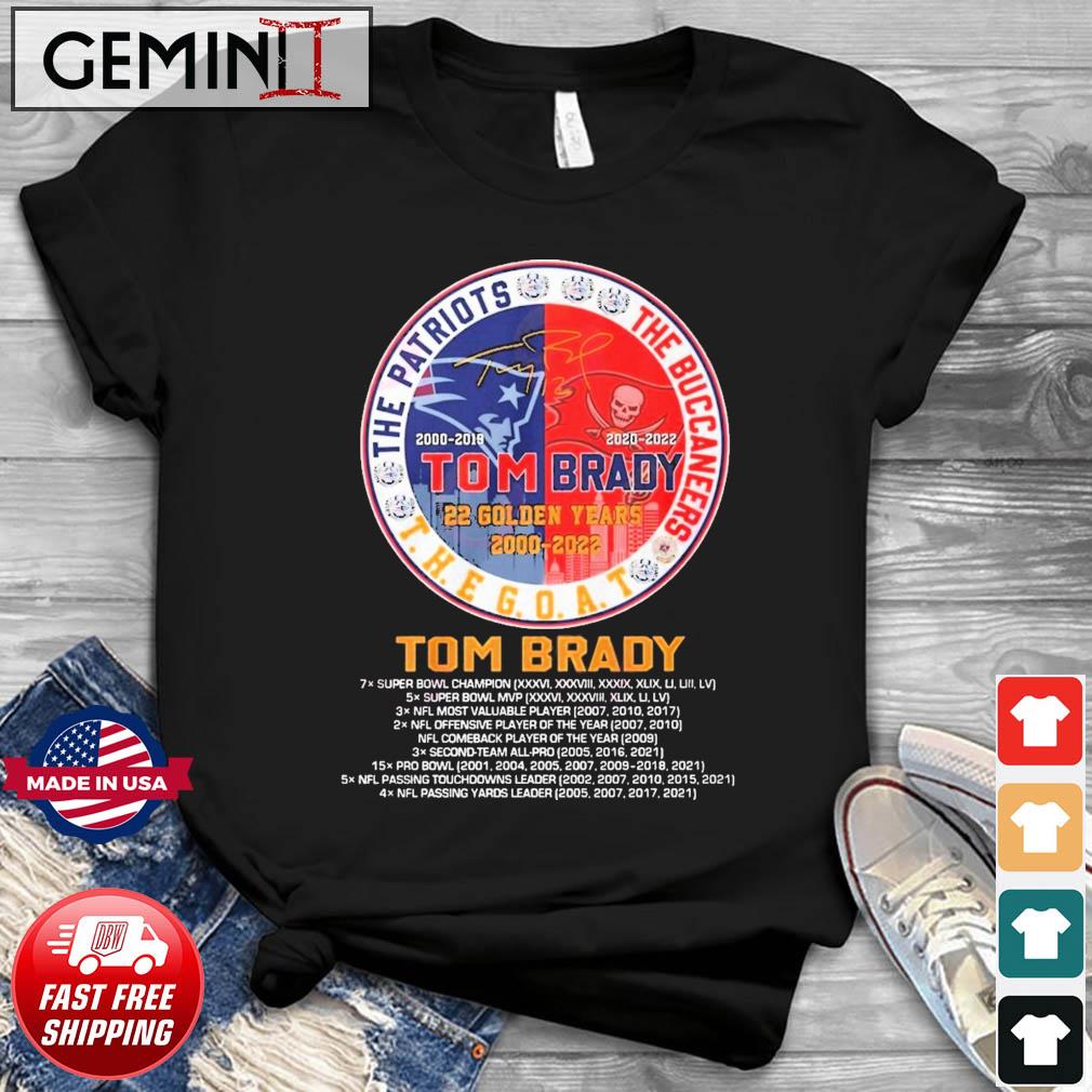 Tom Brady 22 Golden Years 2000 – 2022 Signature shirt