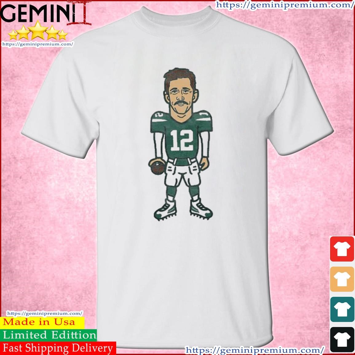 12 Aaron Rodgers Football Caricature Shirt