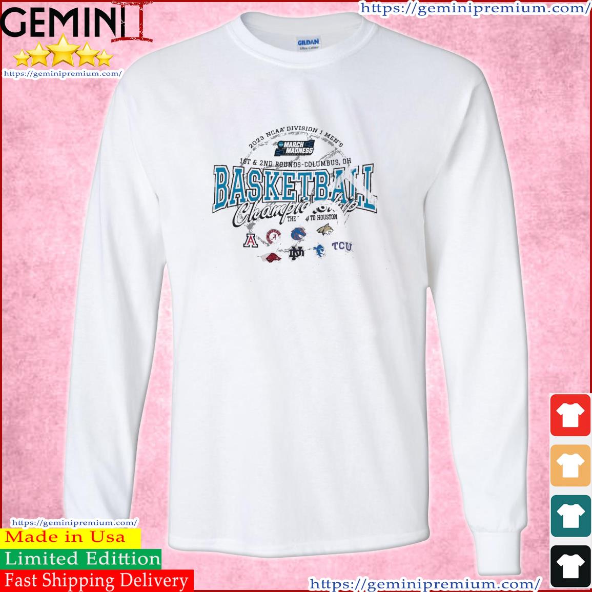 2023 NCAA Division I Men's Basketball 1st & 2nd Rounds Columbus The Road To Houston Shirt Long Sleeve Tee