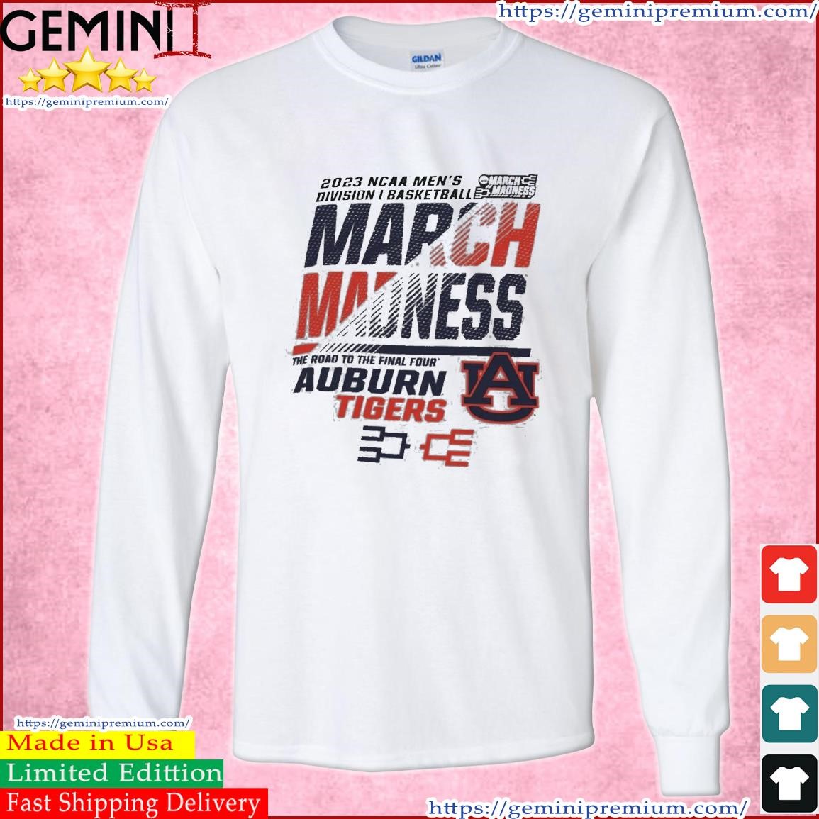 Auburn Tigers Men's Basketball 2023 NCAA March Madness The Road To Final Four Shirt Long Sleeve Tee.jpg