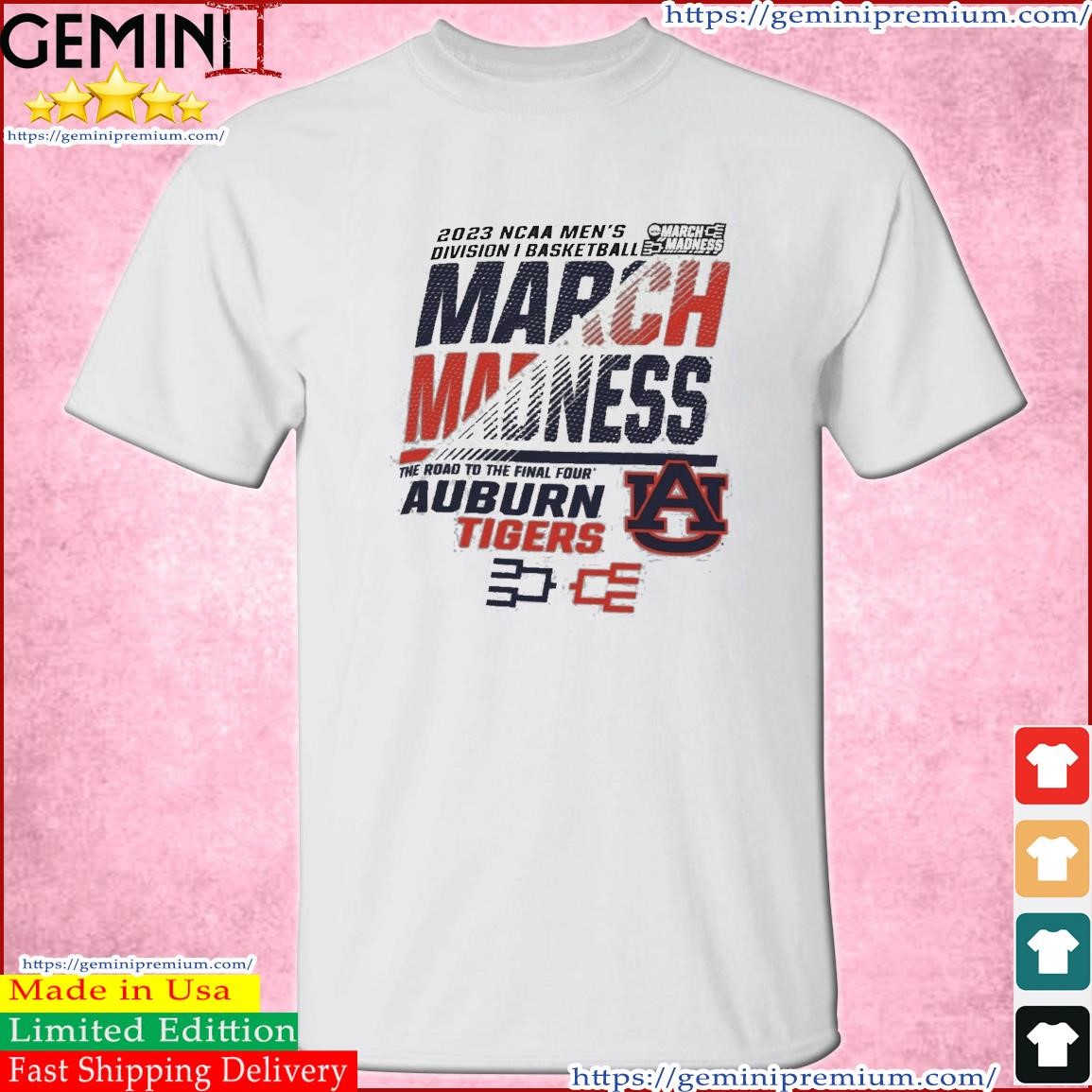 Auburn Tigers Men's Basketball 2023 NCAA March Madness The Road To Final Four Shirt