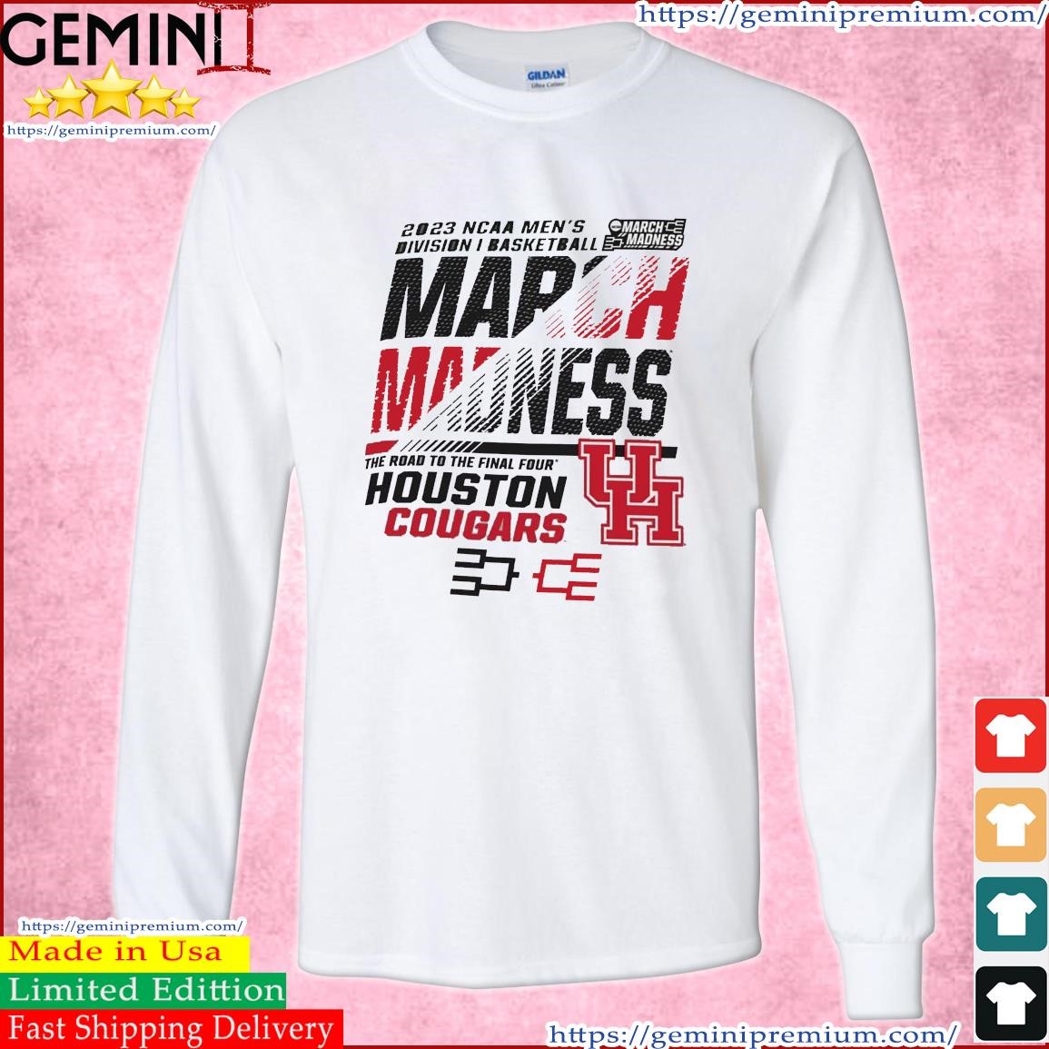 Houston Cougars Men's Basketball 2023 NCAA March Madness The Road To Final Four Shirt Long Sleeve Tee.jpg