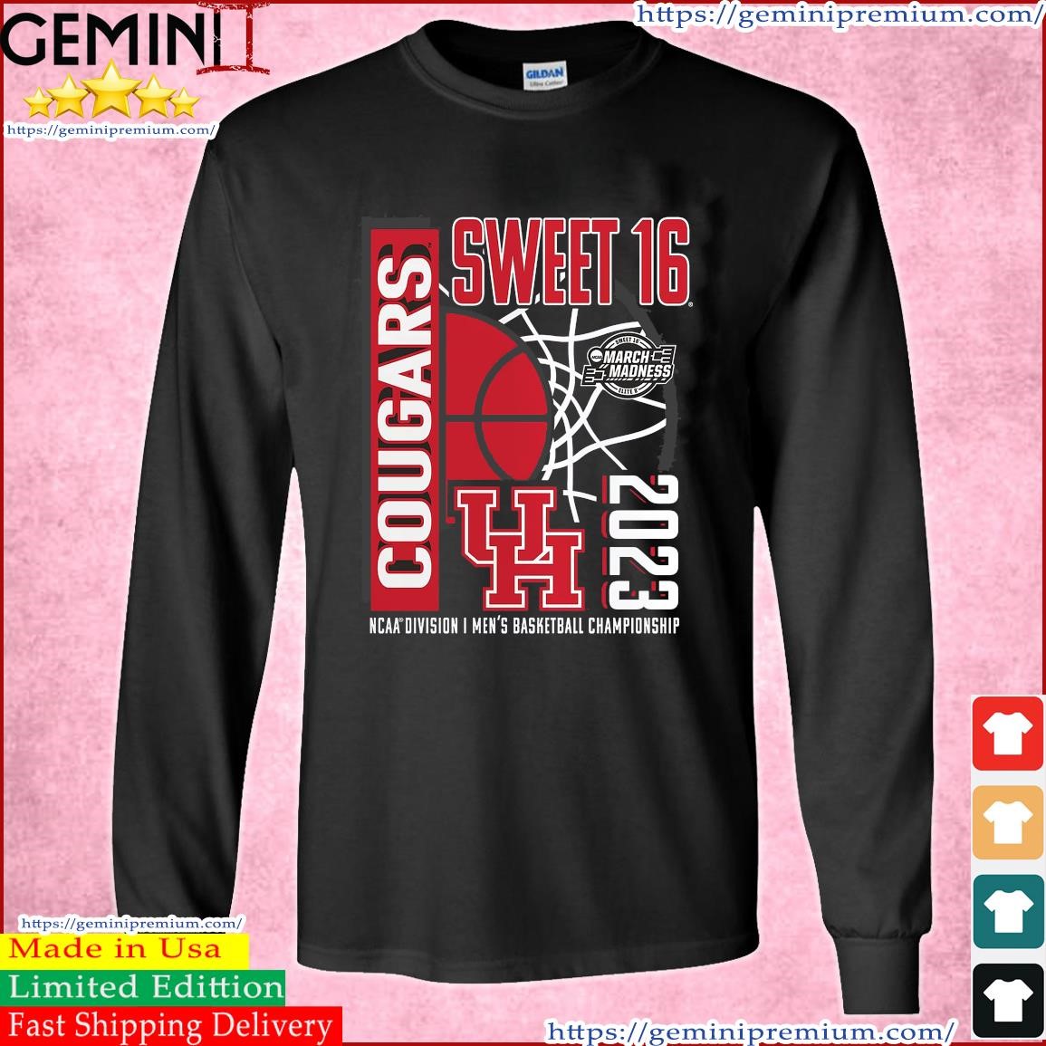 Houston Cougars Men's Basketball NCAA March Madness Sweet Sixteen 2023 Shirt Long Sleeve Tee.jpg
