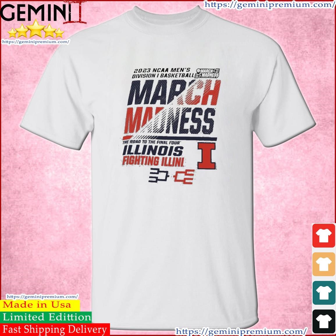 Illinois Men's Basketball 2023 NCAA March Madness The Road To Final Four Shirt