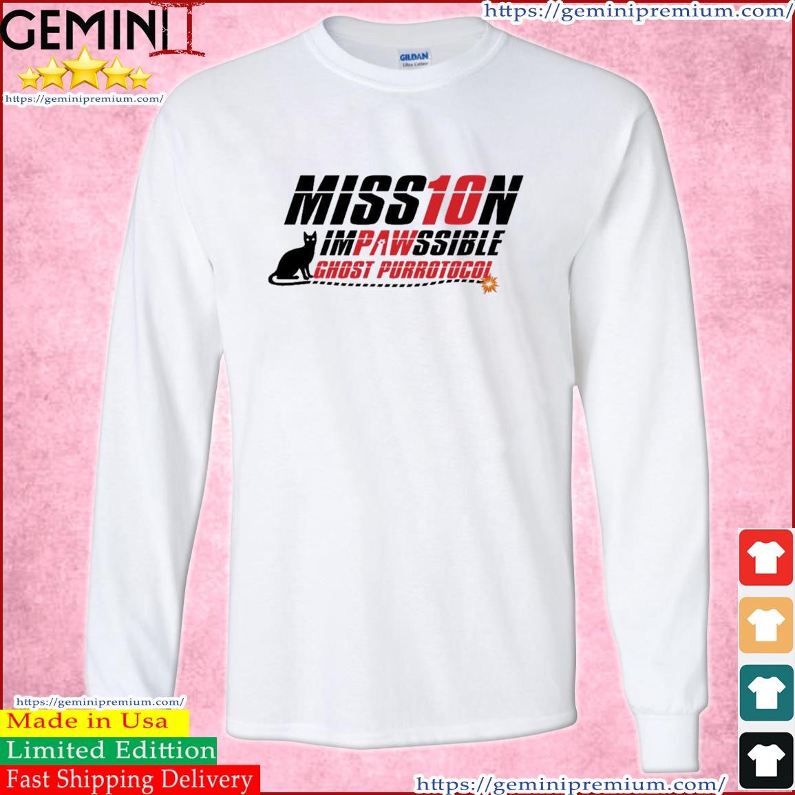 Mission Impawssible Tom Cruise Cat Logo Shirt Long Sleeve Tee.jpg