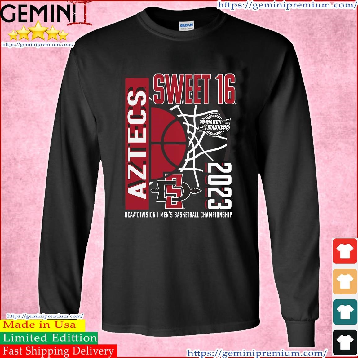 San Diego State Aztecs 2023 NCAA Men's Basketball Tournament March Madness Sweet 16 Shirt Long Sleeve Tee.jpg