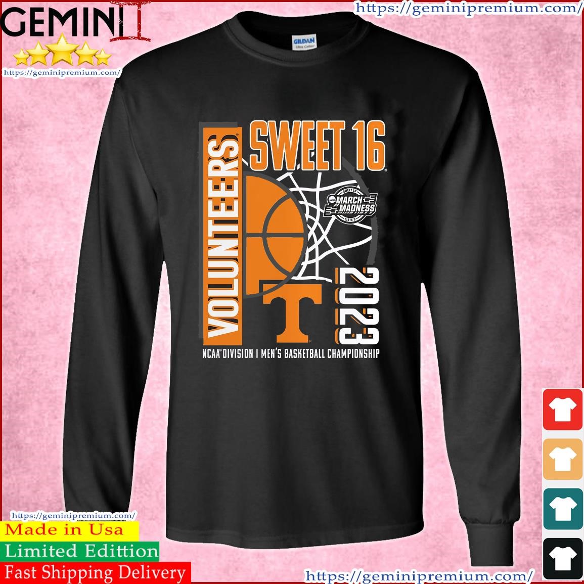Tennessee Volunteers 2023 NCAA Men's Basketball Tournament March Madness Sweet 16 Shirt Long Sleeve Tee.jpg