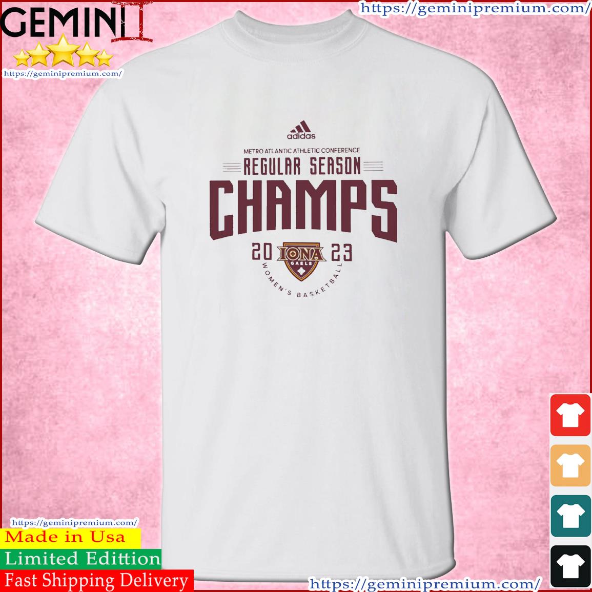 Iona Gaels Adidas 2023 MAAC Women's Basketball Regular Season Champions Shirt
