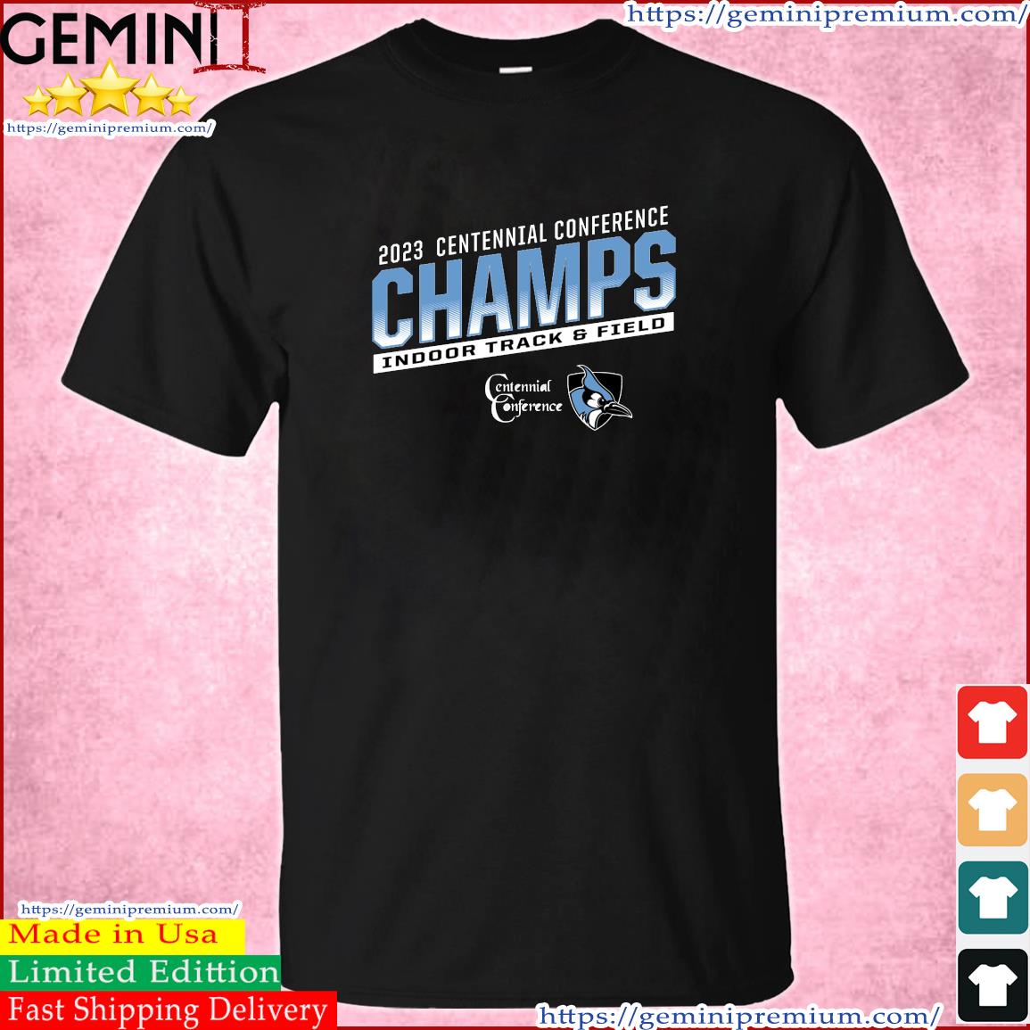 Johns Hopkins 2023 Centennial Conference Indoor Track & Field Champions Shirt