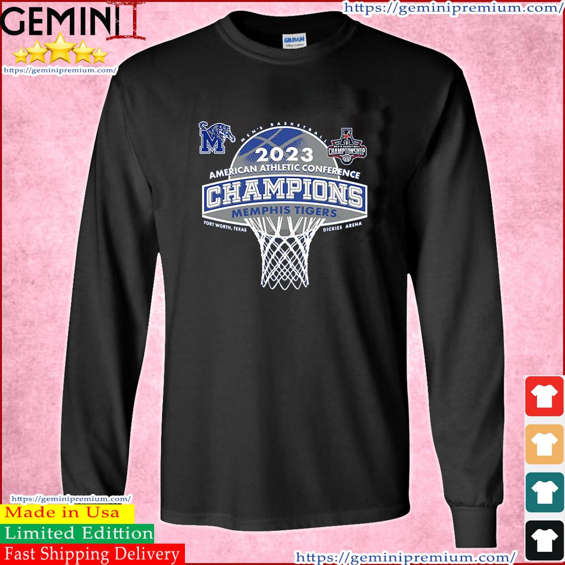 Memphis Tigers AAC Men's Basketball 2023 Conference Tournament Champions Shirt Long Sleeve Tee