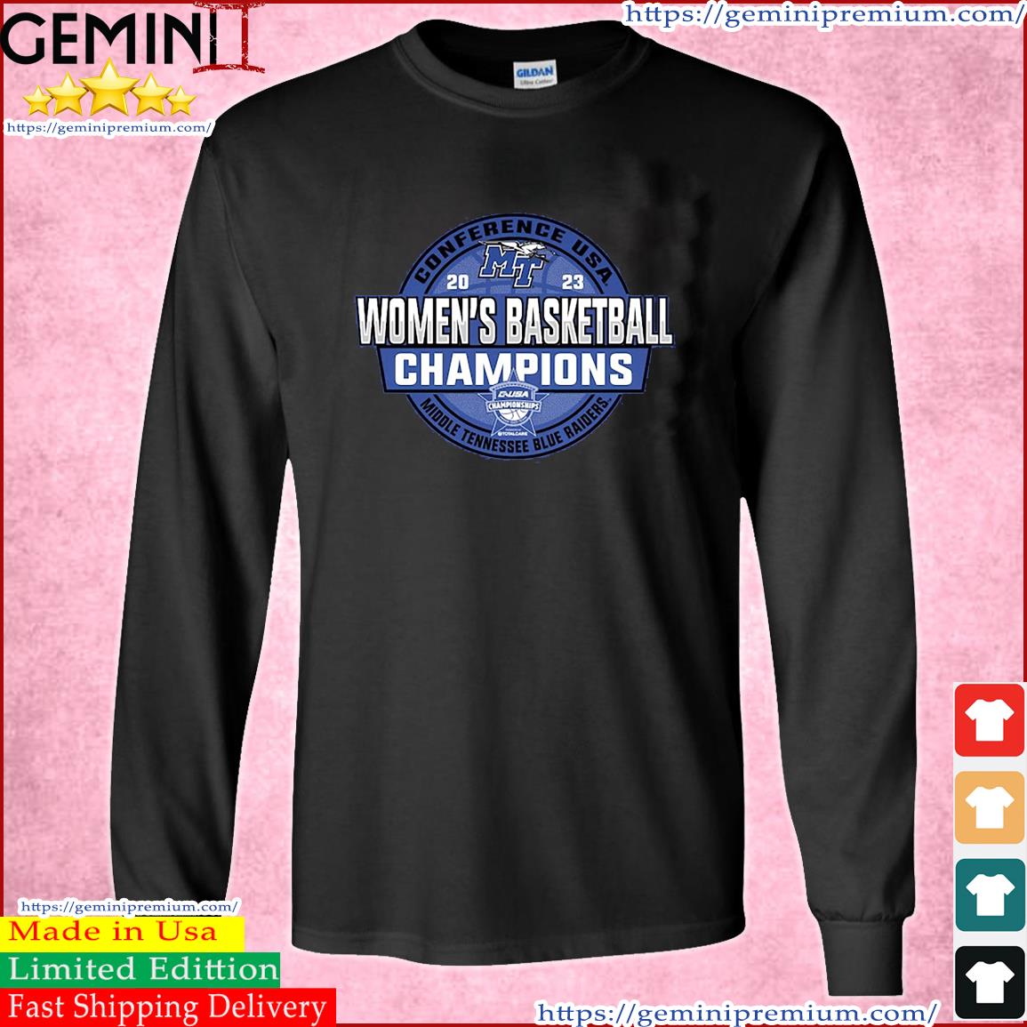 Middle Tennessee Women's Basketball 2023 C-USA Champions Shirt Long Sleeve Tee