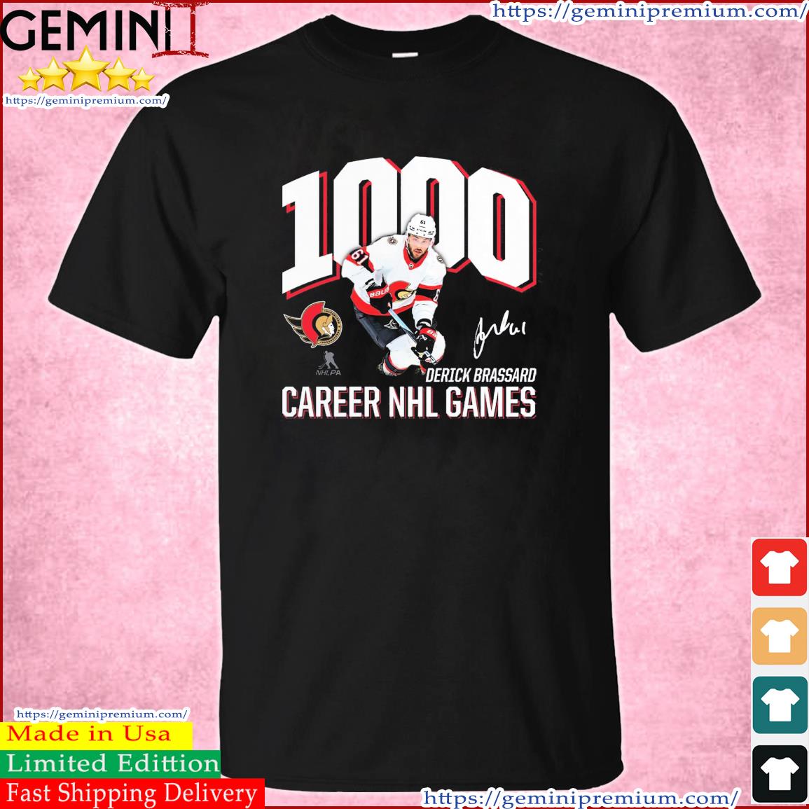 NHL Derick Brassard Ottawa Senators 1,000 Career Games Shirt
