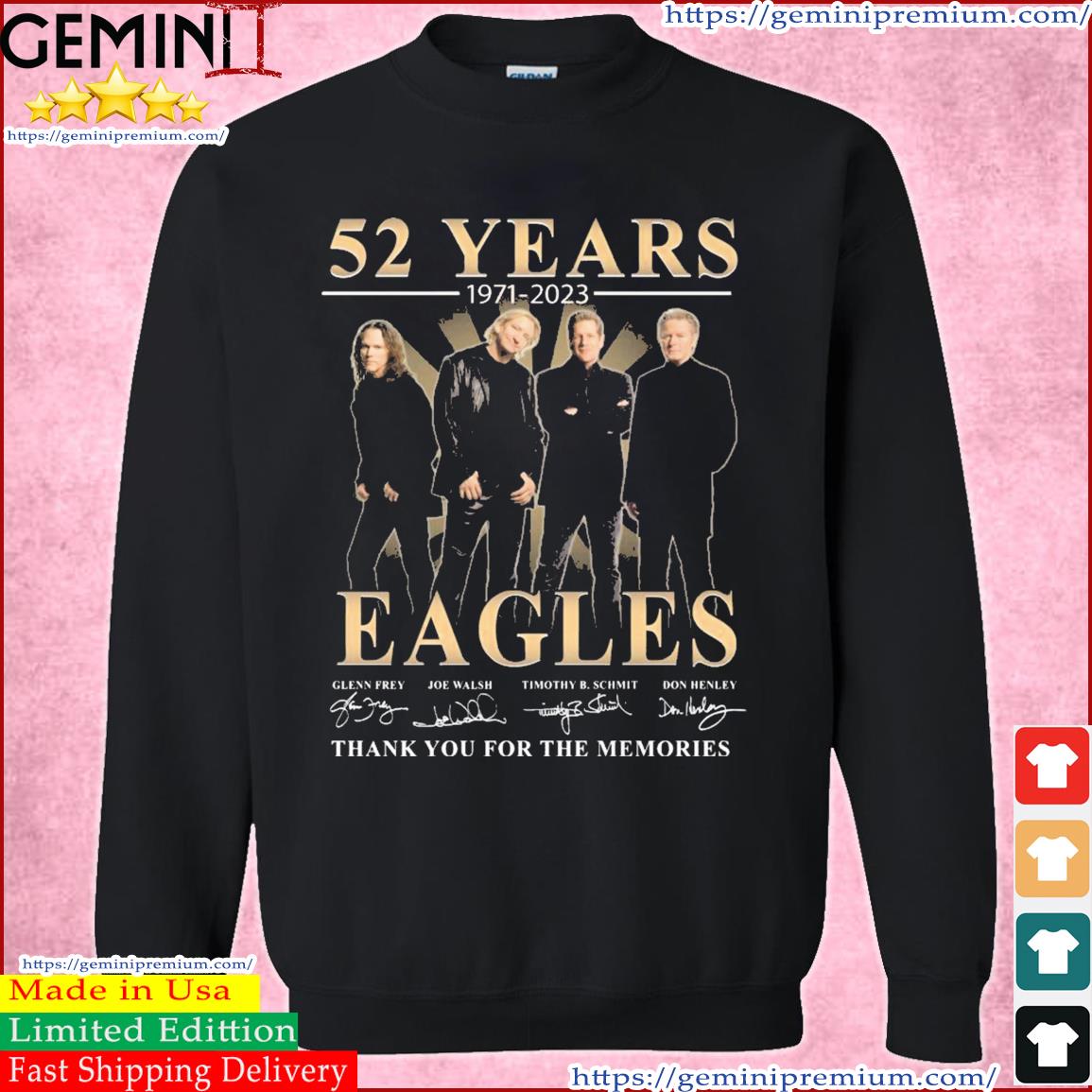 Official Eagles Band 52 Years Anniversary 1971-2023 Signatures Shirt,  hoodie, sweater, long sleeve and tank top