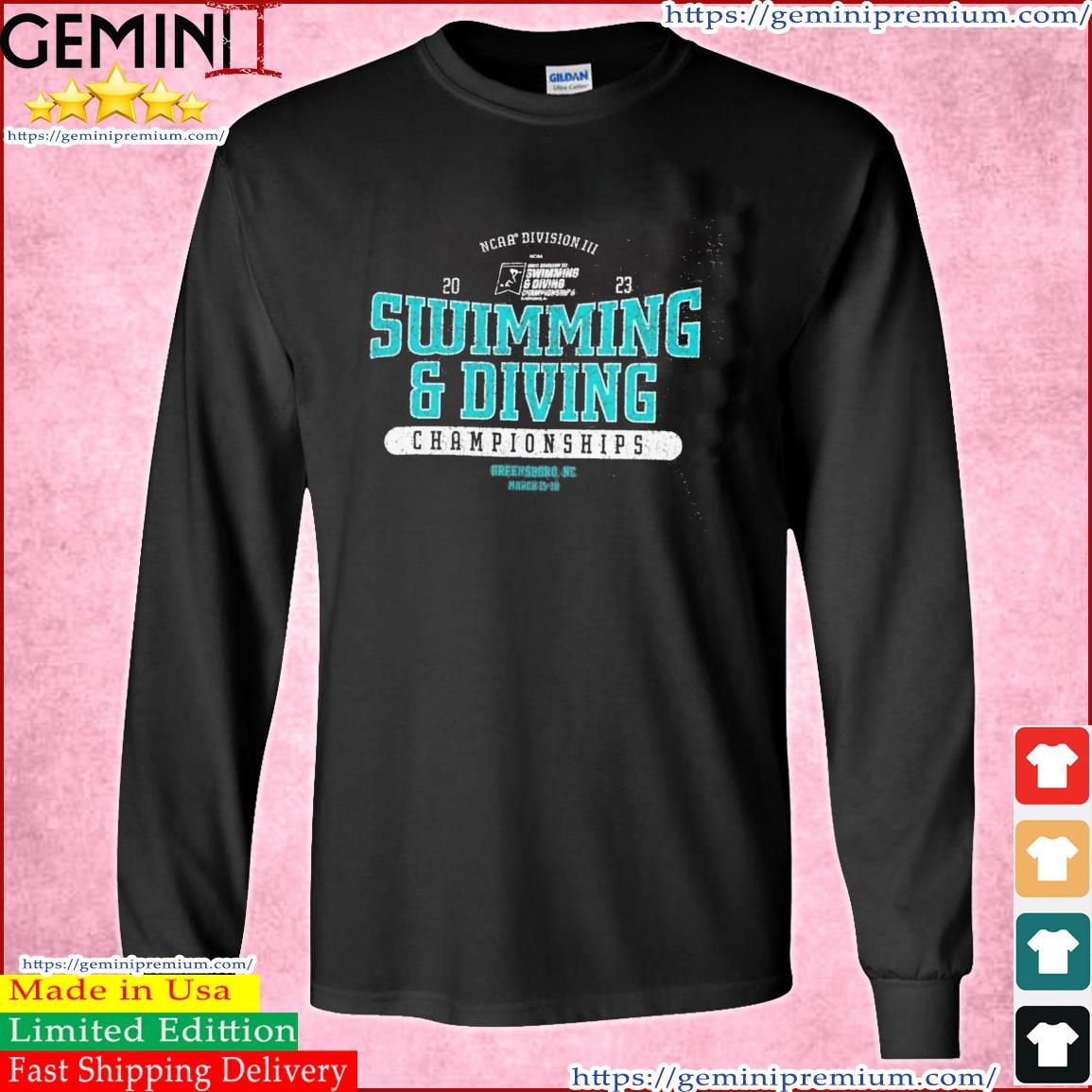 Official NCAA Division III 2023 Swimming & Diving Championships Shirt Long Sleeve Tee
