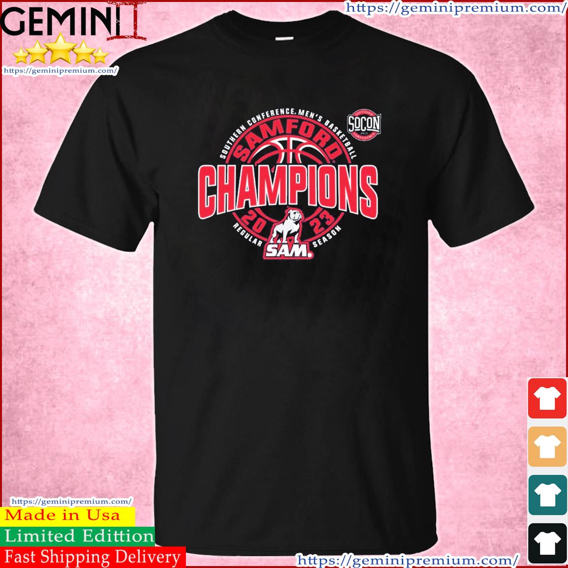 Samford Bulldogs 2023 SoCon Men's Basketball Regular Season Champions Shirt