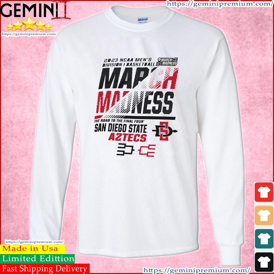 San Diego State Men's Basketball 2023 NCAA March Madness The Road To Final Four Shirt Long Sleeve Tee