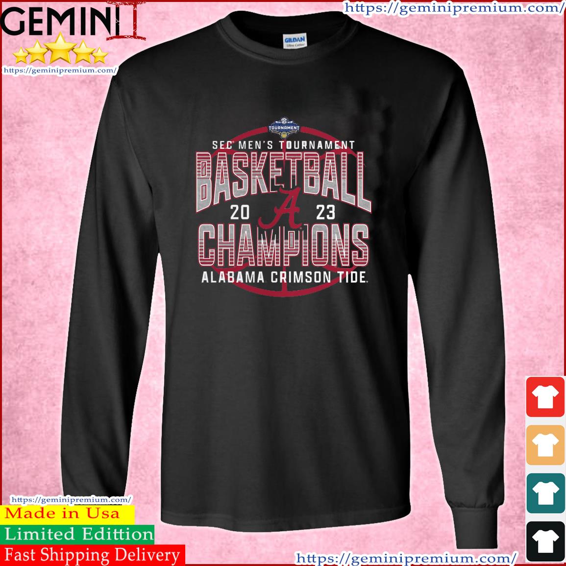 SEC Men's Basketball Tournament 2023 Alabama Crimson Tide Champions Shirt Long Sleeve Tee