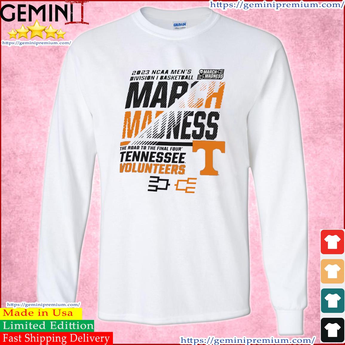 Tennessee Volunteers Men's Basketball 2023 NCAA March Madness The Road To Final Four Shirt Long Sleeve Tee