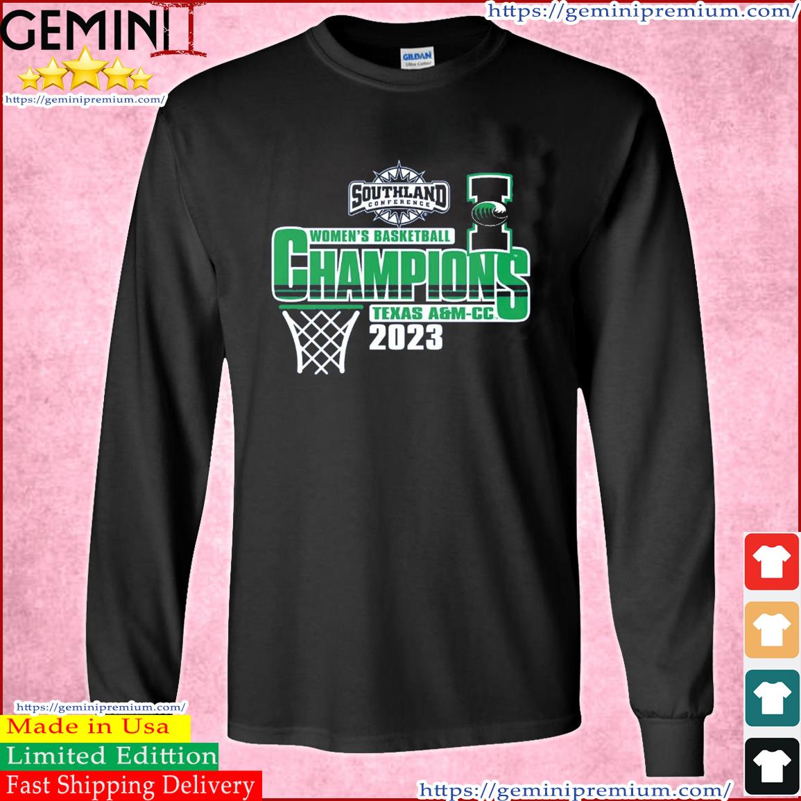 Texas A & M University-Corpus Christi Women's Basketball 2023 Southland Conference Regular Season Champions Shirt Long Sleeve Tee