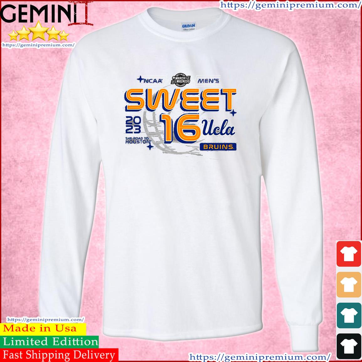UCLA 2023 Sweet Sixteen Men's Basketball The Road To Houston Shirt Long Sleeve Tee