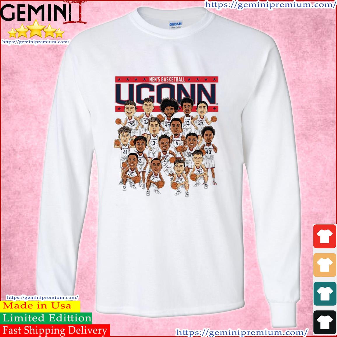 UConn Elite Eight 2023 NCAA Men's Basketball Team Caricature Shirt Long Sleeve Tee