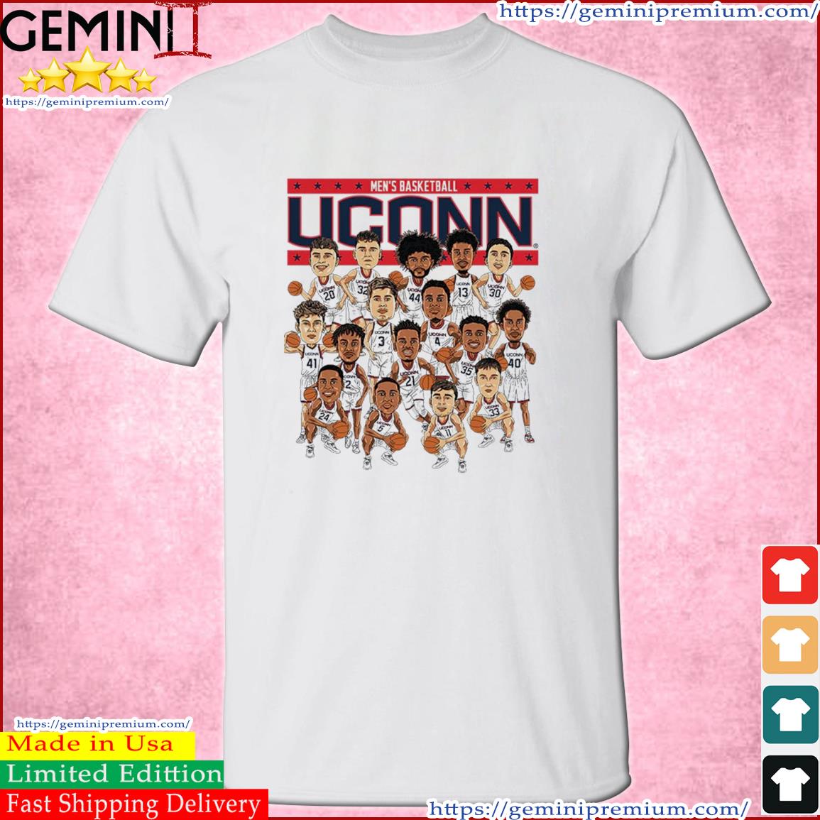 UConn Elite Eight 2023 NCAA Men's Basketball Team Caricature Shirt