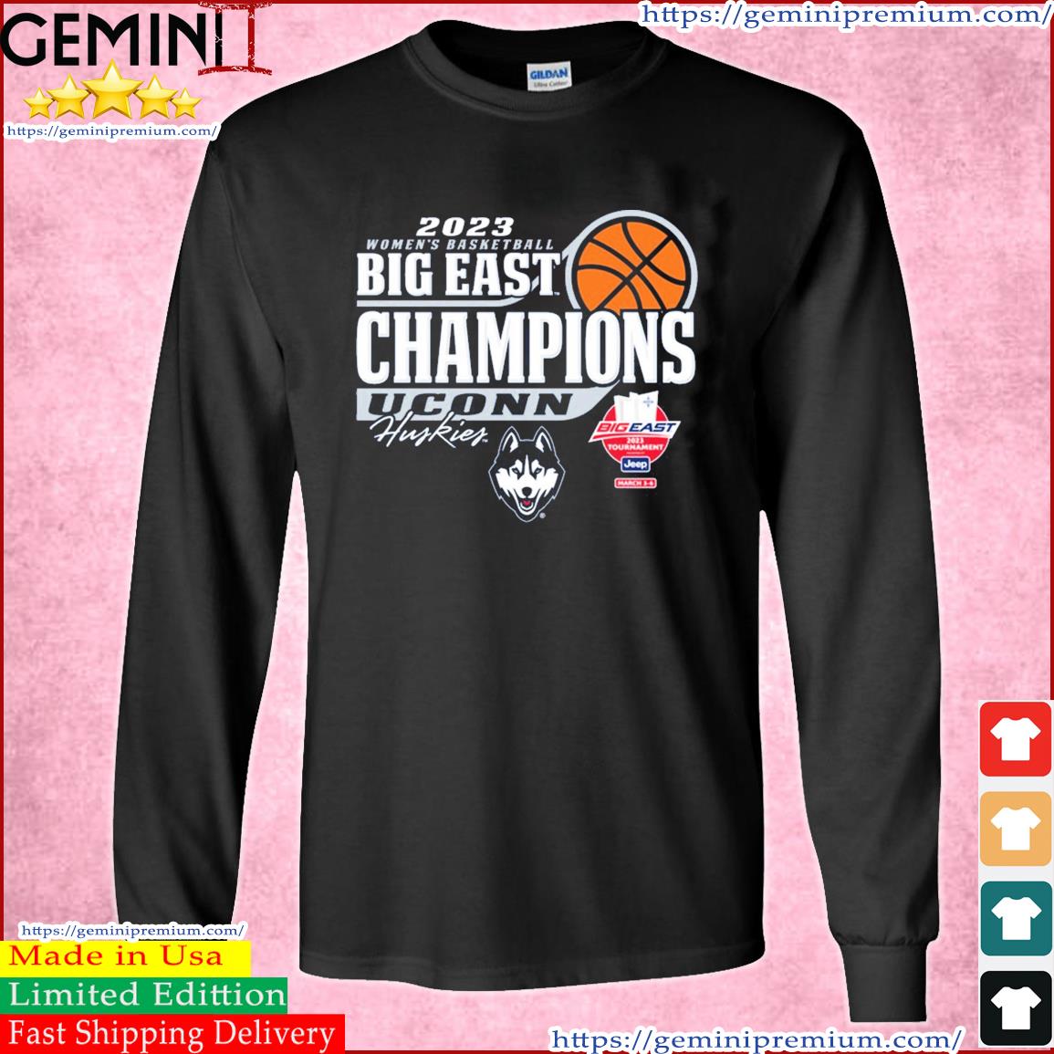 Uconn Huskies 2023 Big East Women's Basketball Conference Tournament Champions Locker Room T-s Long Sleeve Tee