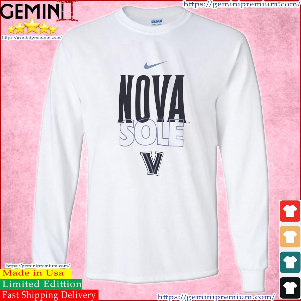 Villanova Wildcats Nike Nova Sole Basketball Shirt Long Sleeve Tee
