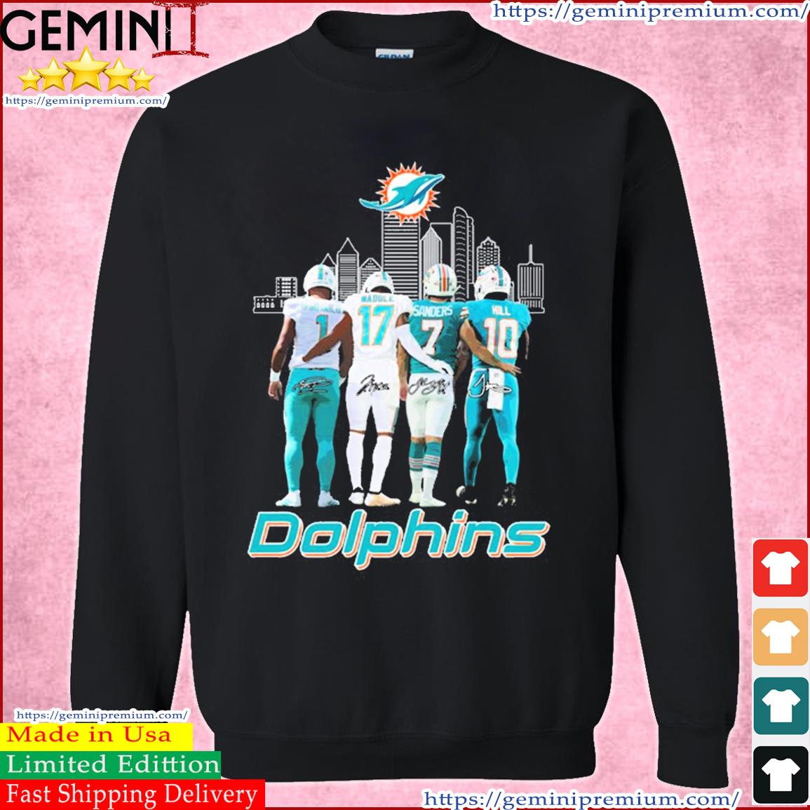 Dolphins Tua Tagovailoa Jaylen Waddle Sanders Tyreek Hill Signature Shirt,  hoodie, sweater, long sleeve and tank top