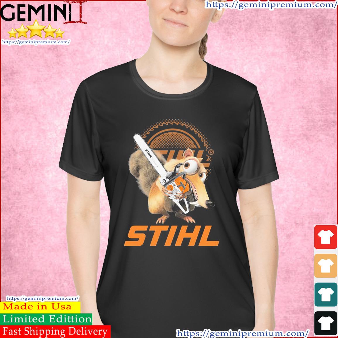 Ice Scrat Hug STIHL Logo Shirt Ladies Tee