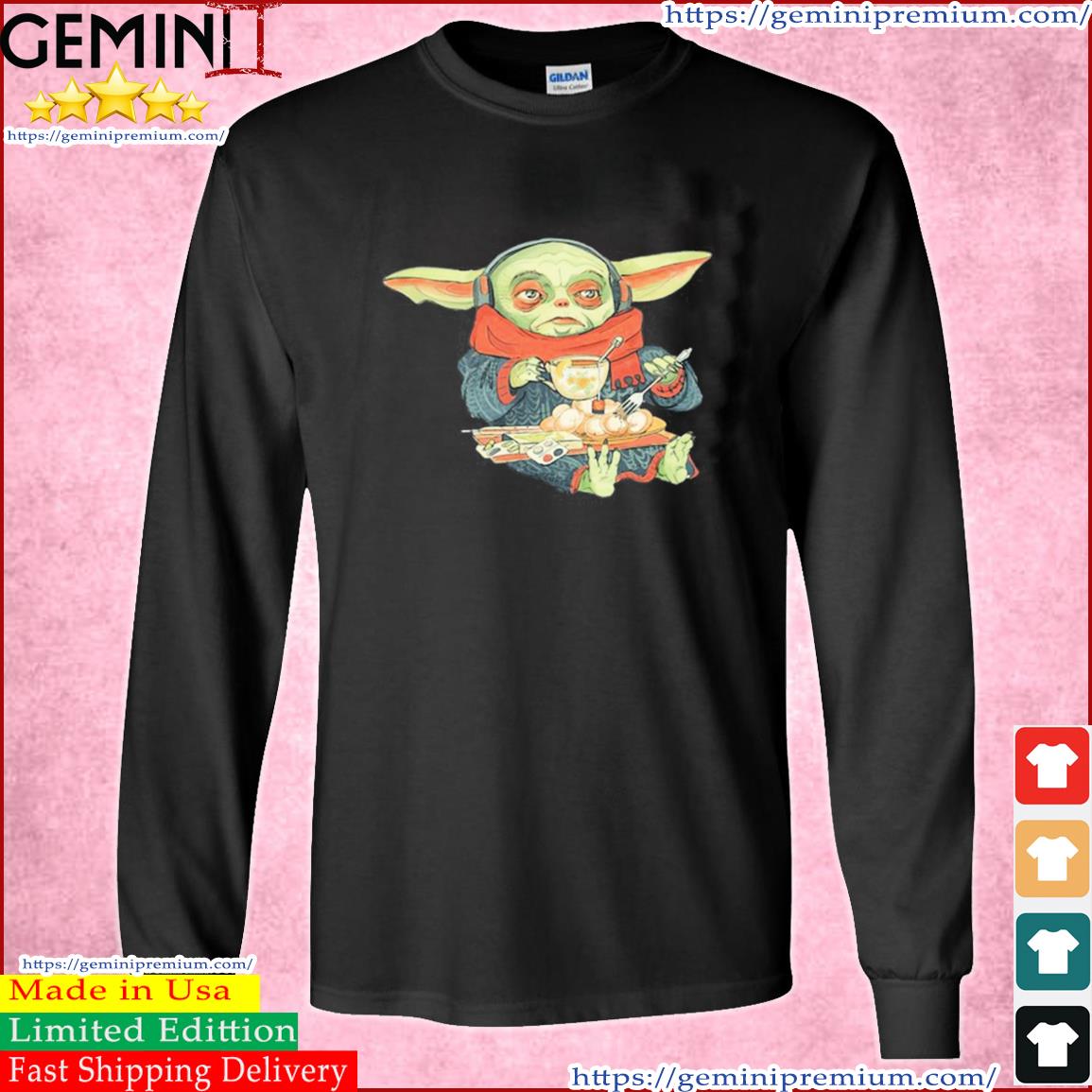 Sad Baby Yoda Eating With Steve Buscemi s Eyes Drawn Shirt hoodie