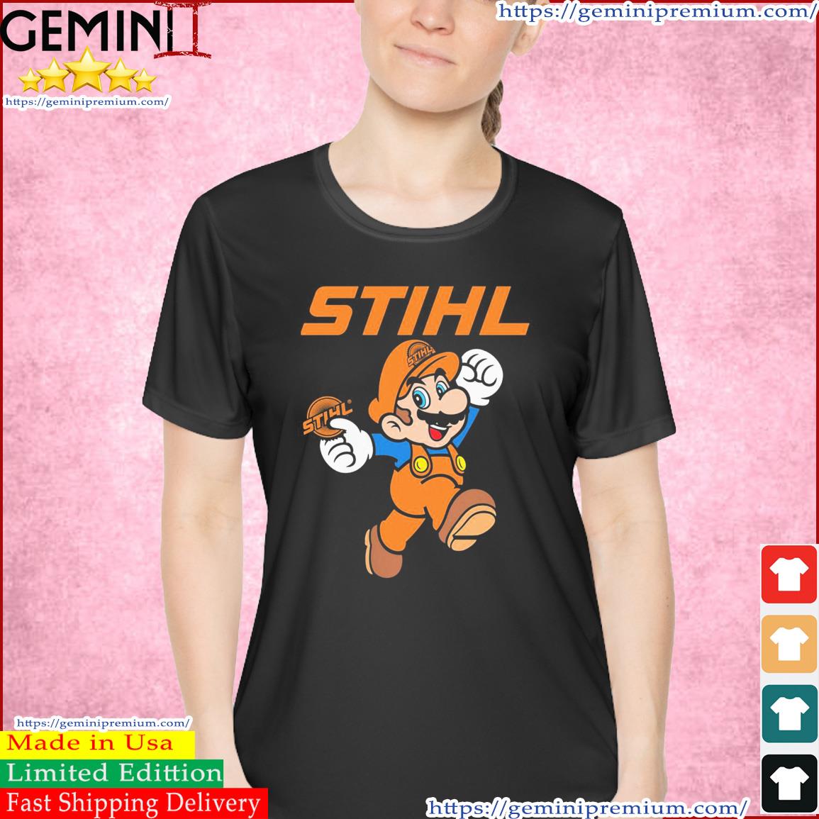 Super Mario and STIHL Logo Shirt Ladies Tee