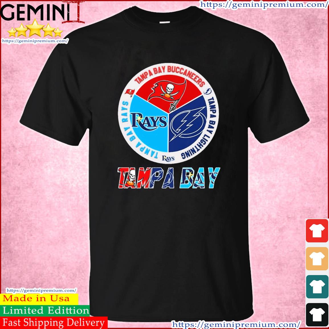 Tampa Bay Sports Teams Logo - Rays Bucs And Lightning Shirt