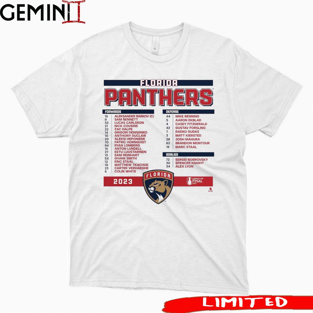 Florida Panthers Stanley Cup Final Roster 2023 Shirt