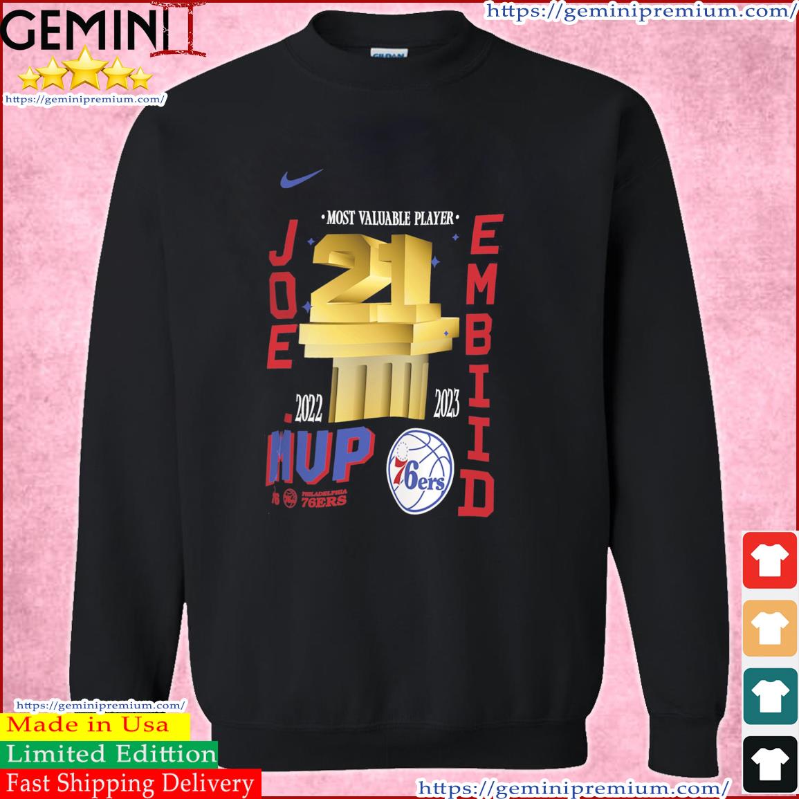 Joel Embiid Philadelphia 76ers Nike 2023 NBA MVP Award T-Shirt, hoodie,  sweater, long sleeve and tank top