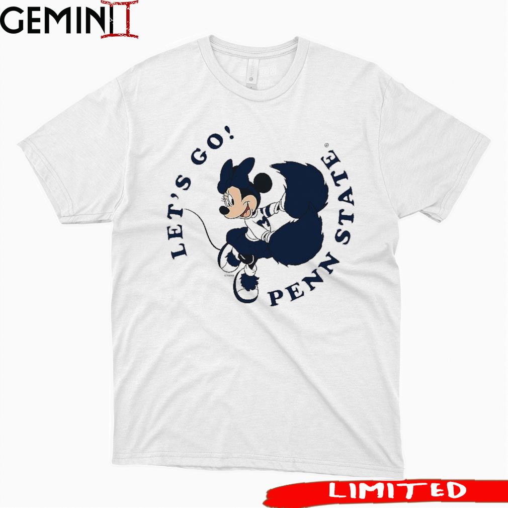 Penn State Disney Minnie Mouse Cheer Let's Go Penn State shirt