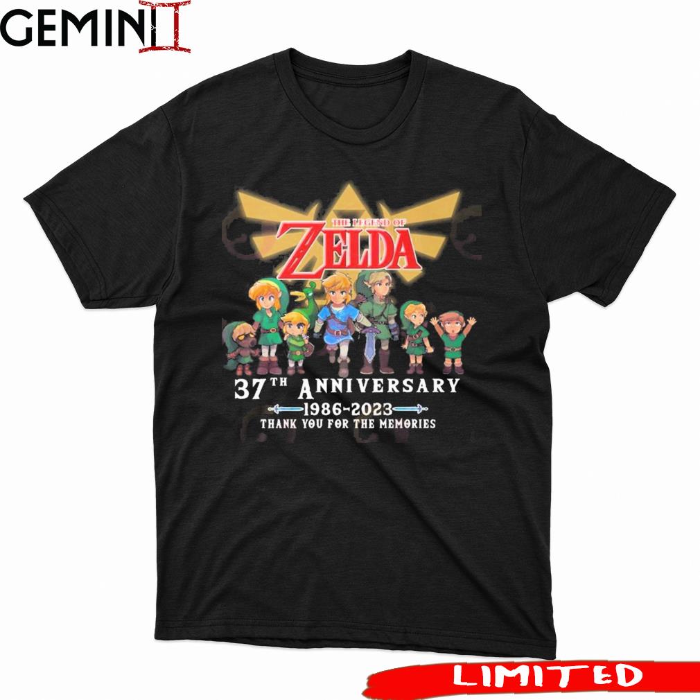 The Legend Of Zelda 37th Anniversary 1986 – 2023 Thank You For The Memories T-Shirt