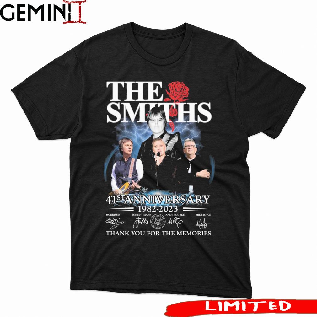 The Smiths 41st Anniversary 1982-2023 Thank You For The Memories Signatures Shirt