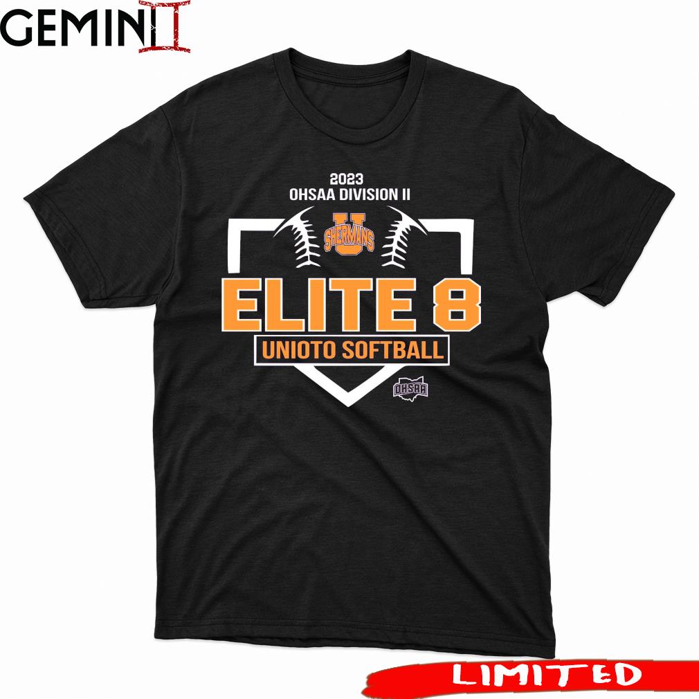 Unioto Shermans 2023 OHSAA Division II Softball Elite 8 Shirt