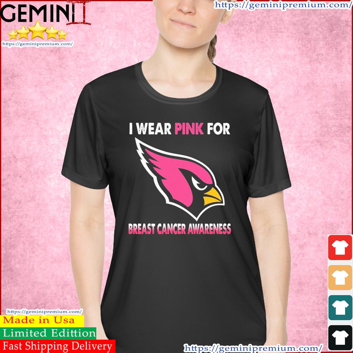 Arizona Cardinals I Wear Pink For Breast Cancer Awareness Shirt