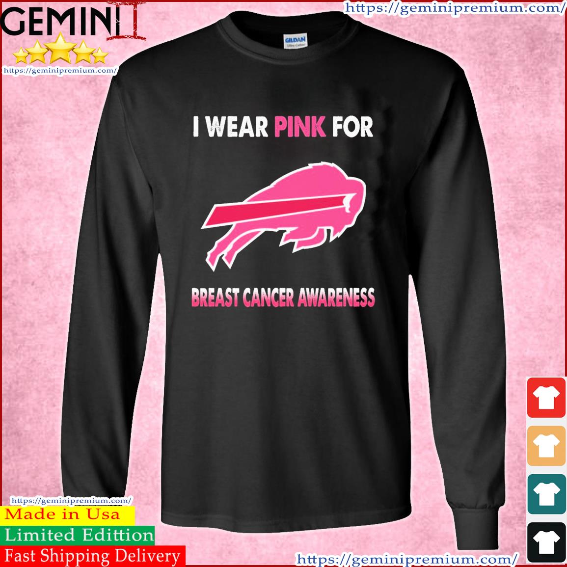 Buffalo Bills I Wear Pink For Breast Cancer Awareness 2023 T-shirt,Sweater,  Hoodie, And Long Sleeved, Ladies, Tank Top