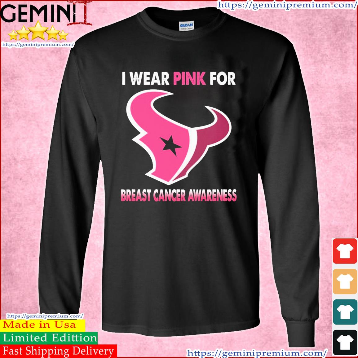 Houston Texans I Wear Pink For Breast Cancer Awareness Shirt