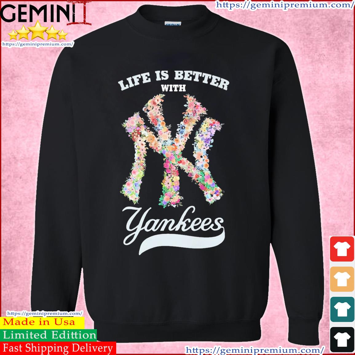 Flower New York Yankees shirt, hoodie, sweater, long sleeve and