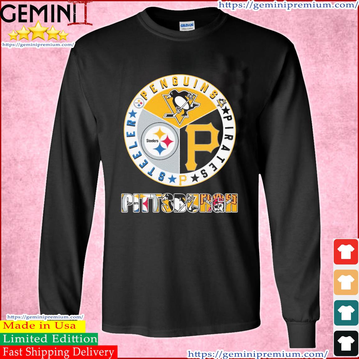 Pittsburgh sport team logos Steelers Penguins Pirates shirt, hoodie,  sweater and v-neck t-shirt