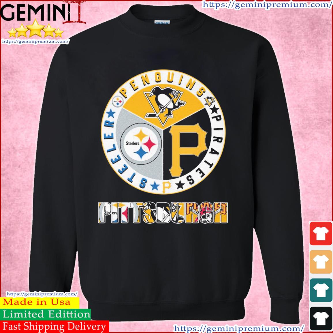 Pittsburgh sport team logos Steelers Penguins Pirates shirt, hoodie,  sweater and v-neck t-shirt