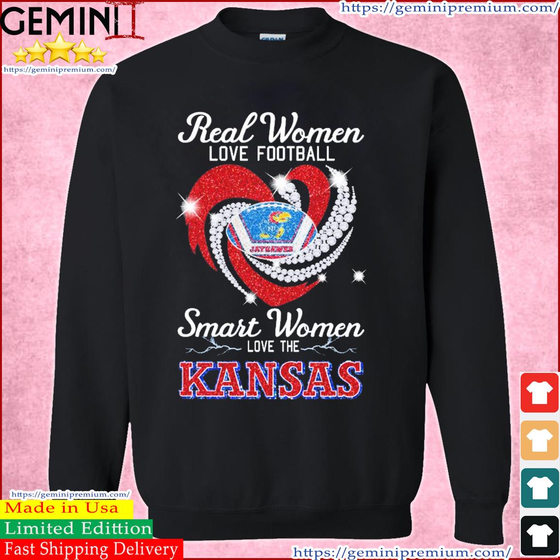 Real women love football smart women love the Kansas City Chiefs heart  diamond 2023 t-shirt, hoodie, sweater, long sleeve and tank top