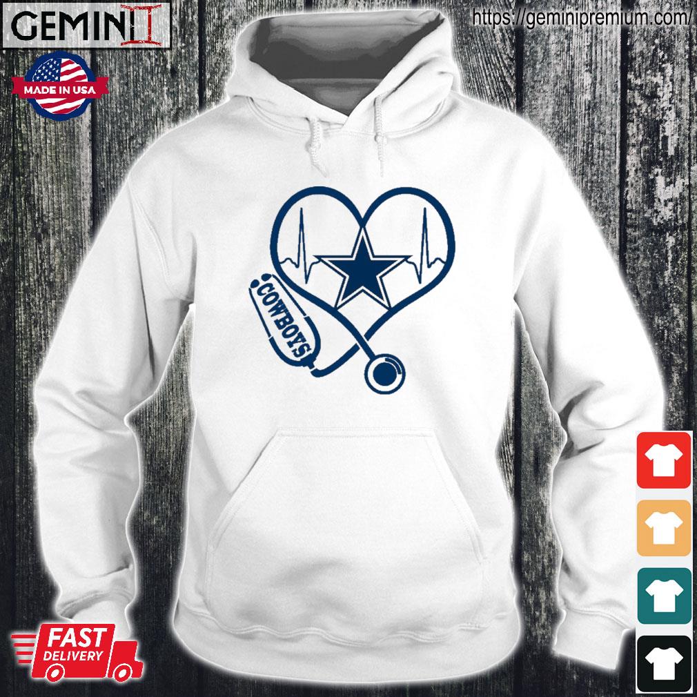 Nurse Dallas Cowboys heart shirt, ladies shirt, hoodie and sweater