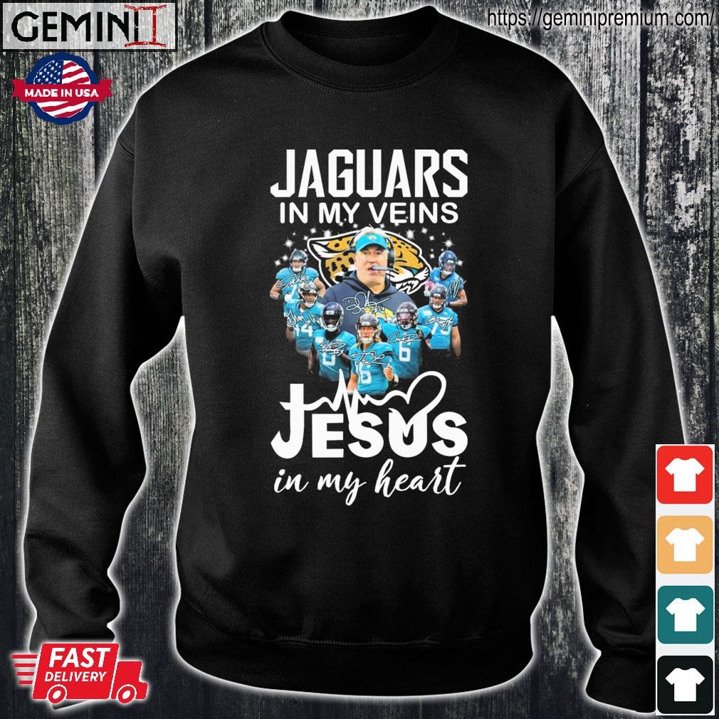 Jacksonville Jaguars In My Veins Jesus In My Heart Shirt, hoodie